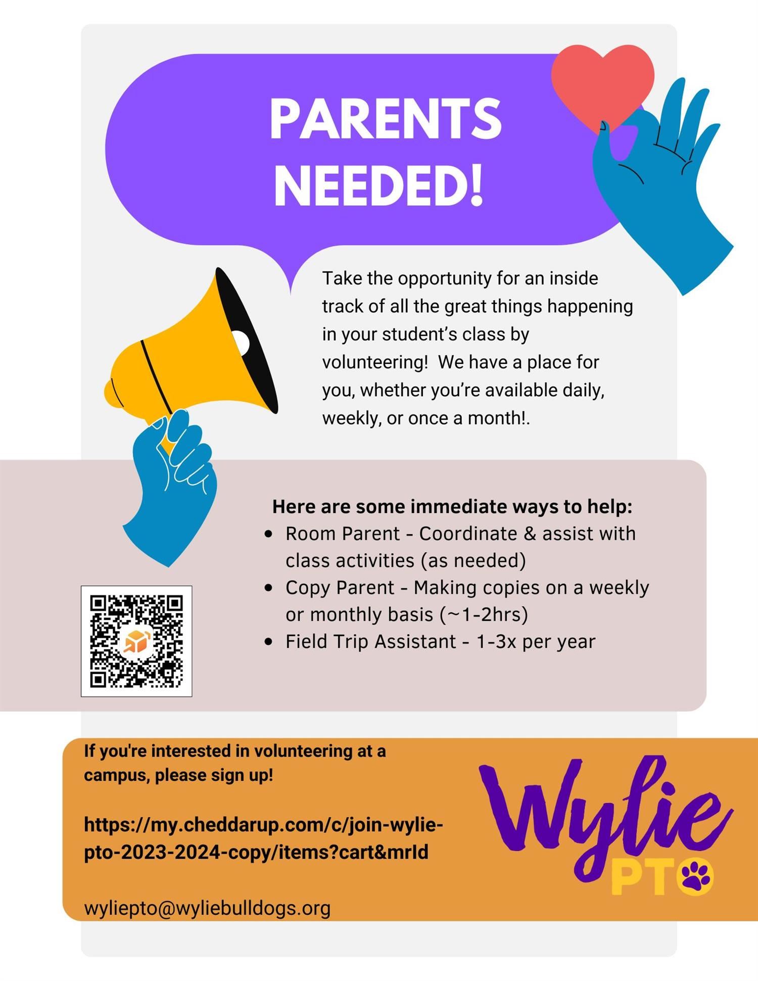 Parents Needed